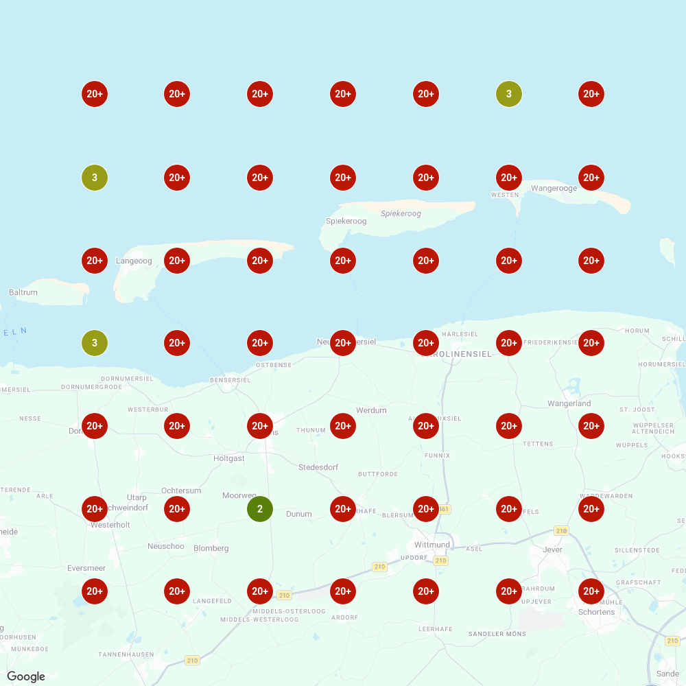 Ranking-Karte vorher: Ferienwohnung Neuharlingersiel