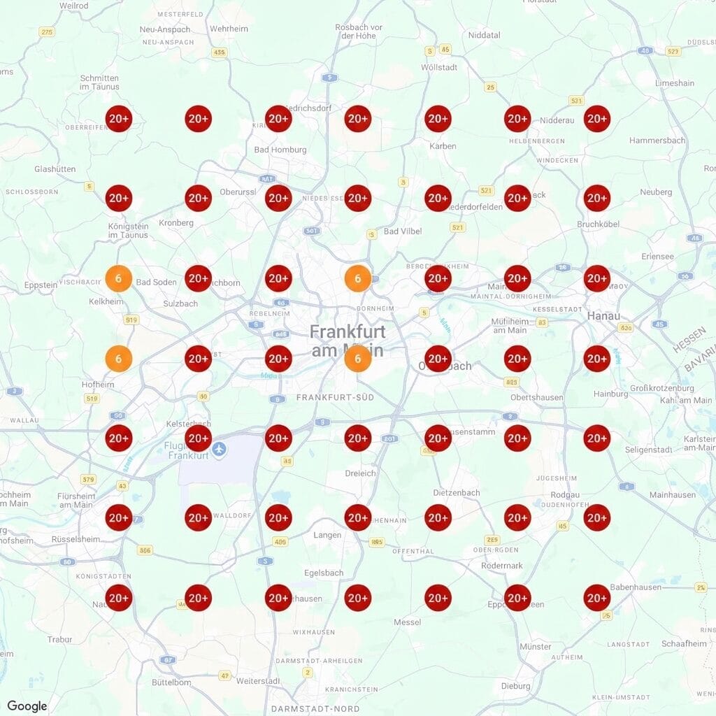Ranking-Karte vorher: Keramik bemalen Frankfurt