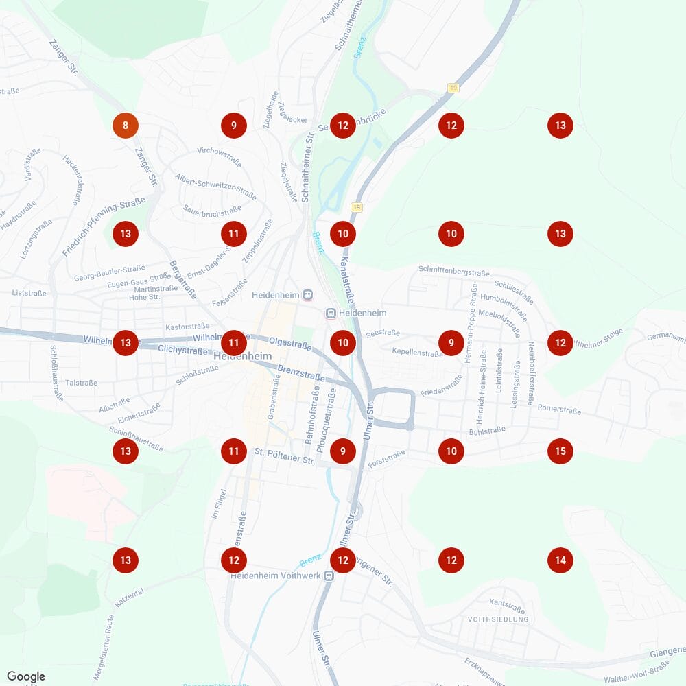 Ranking-Karte vorher: Heilpraktiker Heidenheim