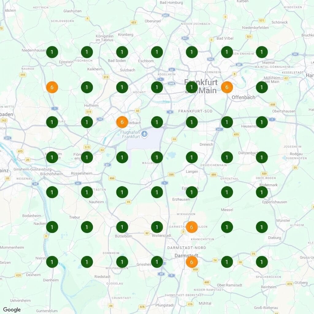 Ranking-Karte nachher: Schlüsseldienst Frankfurt